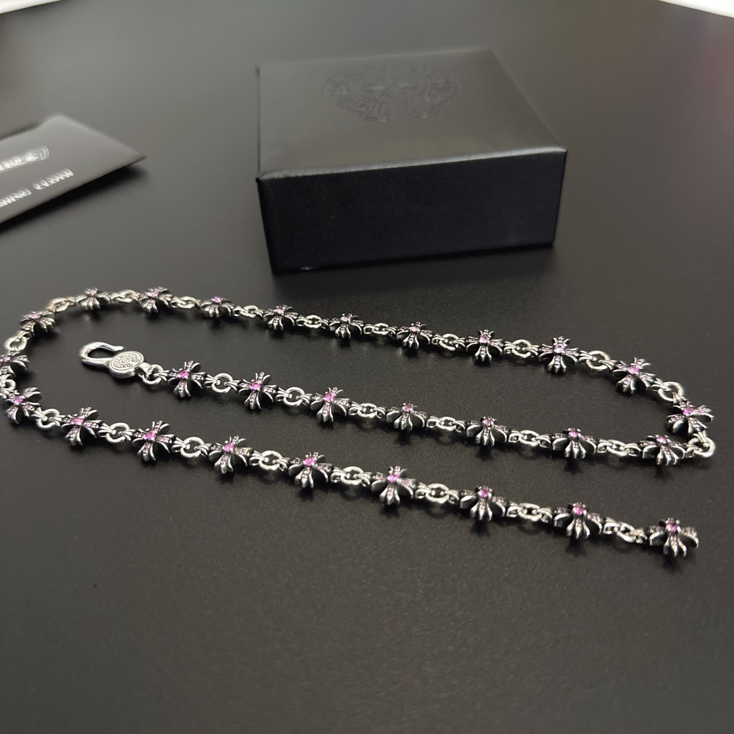 Chrome Hearts Silver Bee Chain Necklace